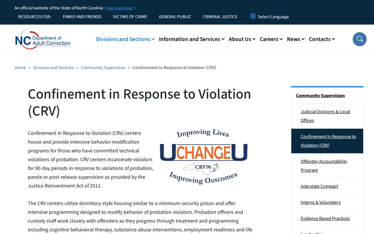 Burke CRV Center current closure and release status page