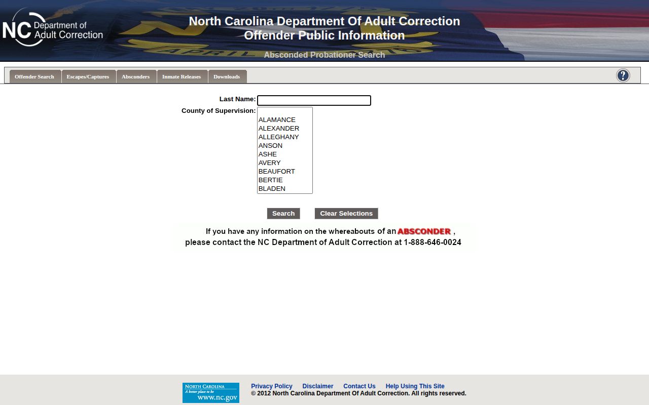 Burke County probation absconder record search