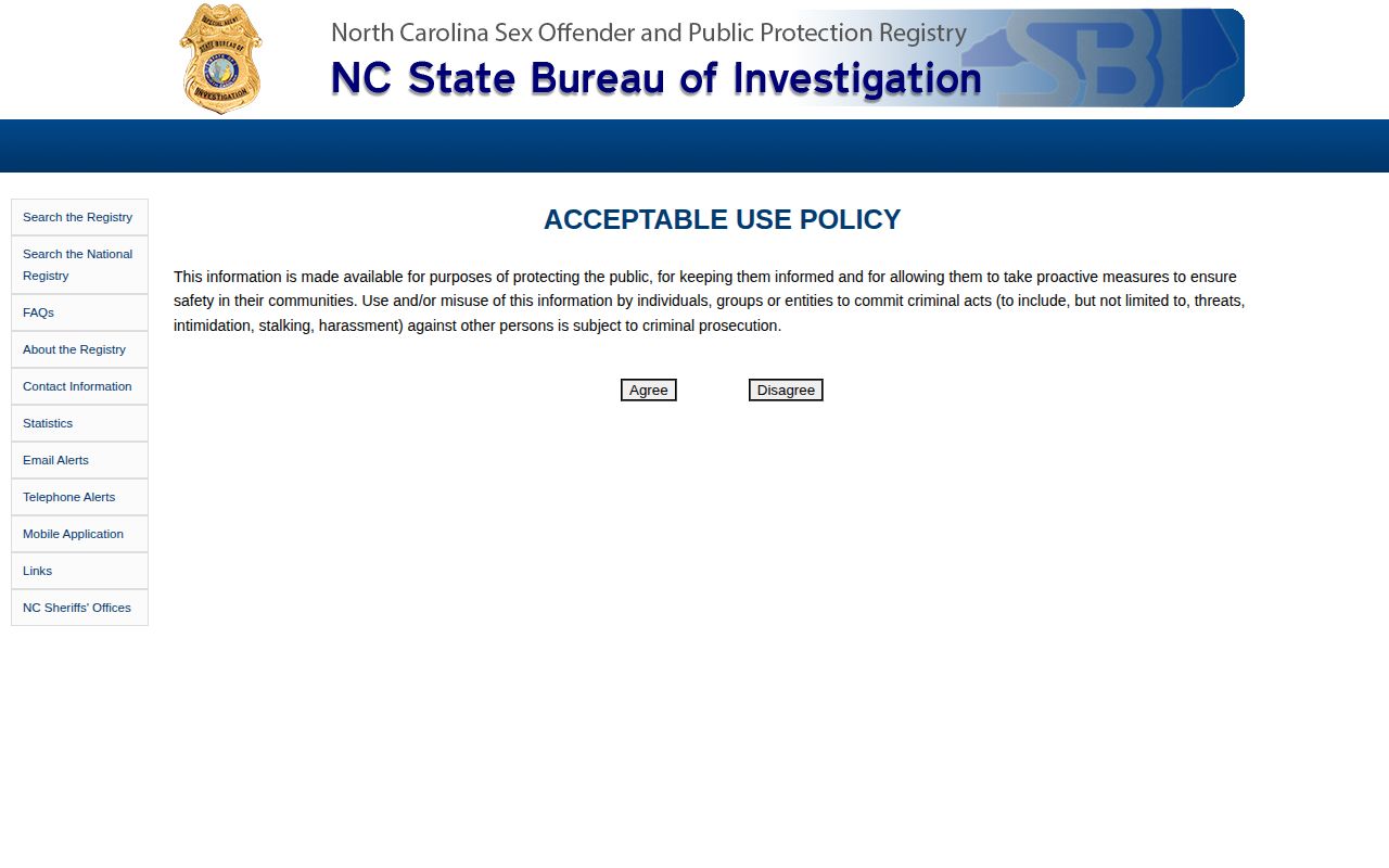 Burke County released mugshot channel in the NC SBI registry